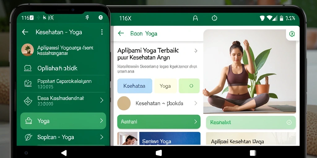 Antarmuka 116X menampilkan fitur Yoga yang user-friendly.
