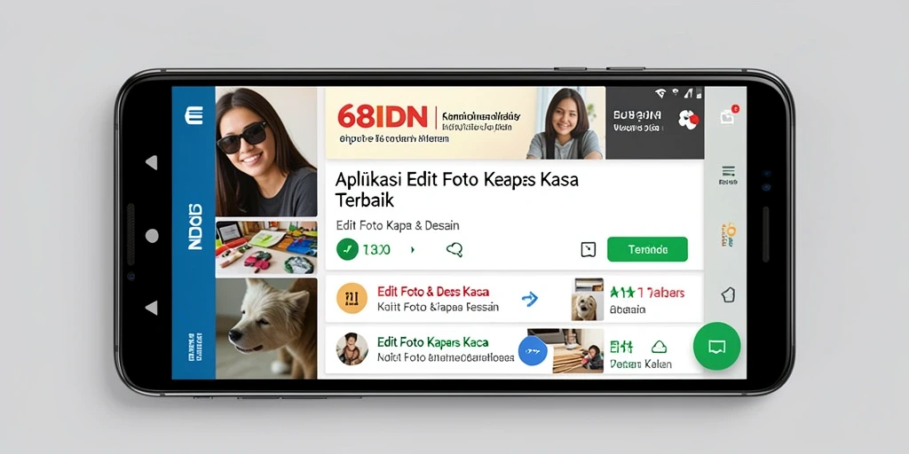 Antarmuka intuitif aplikasi Edit Foto Kertas Kaca 68IDN.