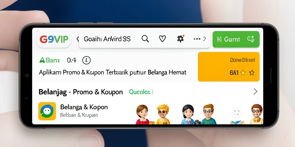 Tampilan antarmuka aplikasi G9VIP yang sederhana dan mudah digunakan.