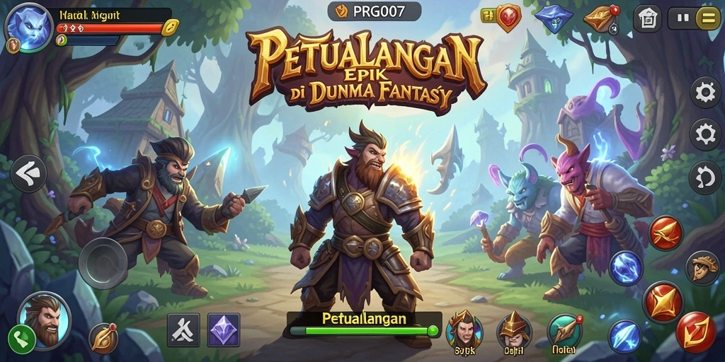 Tampilan antarmuka gameplay PRG007 yang menarik dan interaktif.