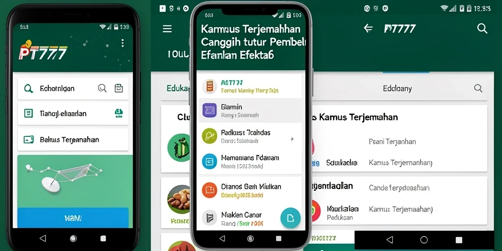 Tampilan antarmuka pengguna PT777 yang sederhana dan intuitif.