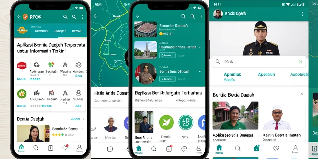 Antarmuka RPOK menampilkan berita daerah yang jelas dan informatif.